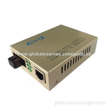 10/100/1000M fiber media converter, single fiber, SC/10KM,1310/1550nm